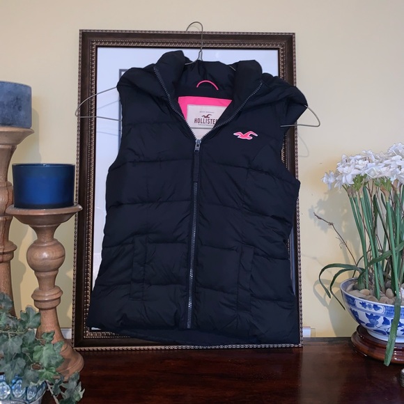 Womens Navy Blue Hollister Puffer Vest 